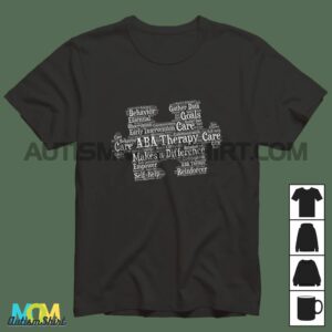 Aba Therapy Therapist Puzzle T Shirt 1