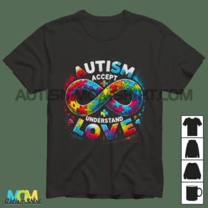 Accept Understand Love Asd Support Autistic T shirt 1