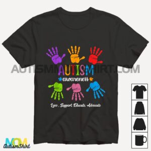 Autism Awareness Be Kind Autism Hands Mom Dad Support Tee T shirt1
