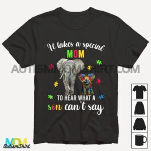 Autism Awareness Family Support Shirts Autism Mom Elephants T shirt1