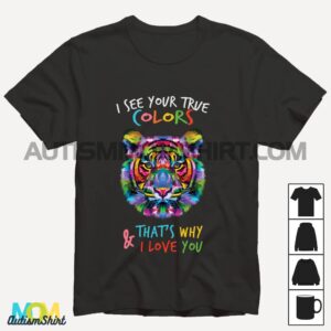 Autism Awareness Fathering Its Ok To Be Different Tiger Long Sleeve T shirt1