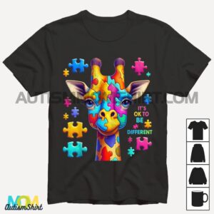 Autism Awareness Giraffe Puzzle Men Women Mom Kids Autism T shirt1