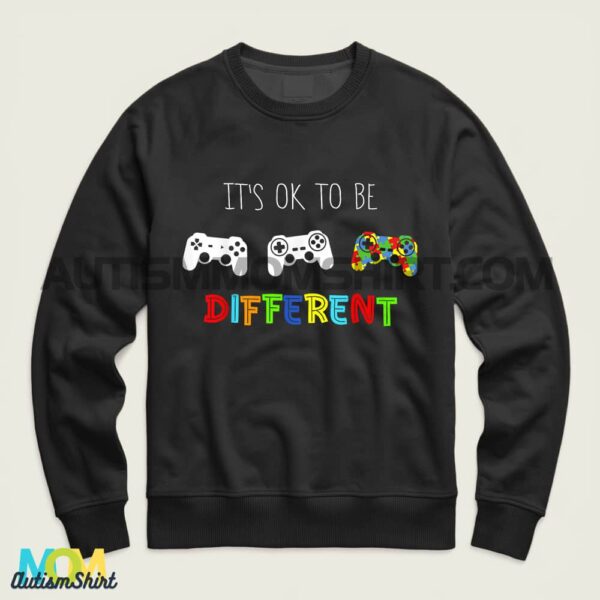 Autism Awareness Kid Boys Its Ok To Be Different Gamer T shirt3