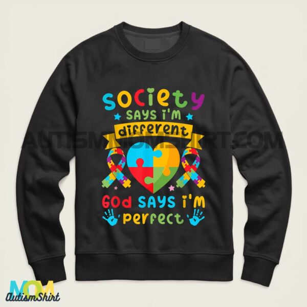 Autism Awareness Kids Boys God Says Im Perfect T shirt3